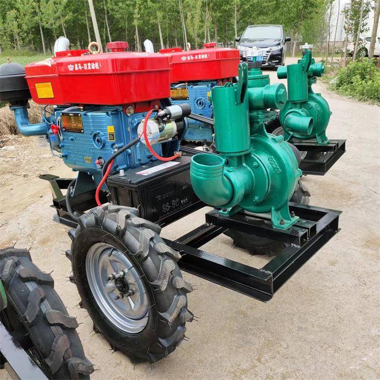 柴油机高压喷灌泵扬程140米增压抽水泵带微喷滴灌转盘机