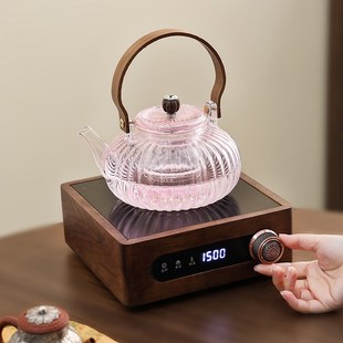 胡桃木保温煮茶i炉玻璃烧水茶壶大功率办公室小型煮茶器养生煮茶