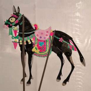 皮影戏道具 工艺品 西游记 白龙马 毛驴带操作杆 幼儿园教学 益智