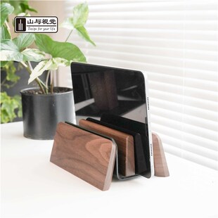 山与视觉 笔记本电脑竖立支架  桃 橡木实木 do