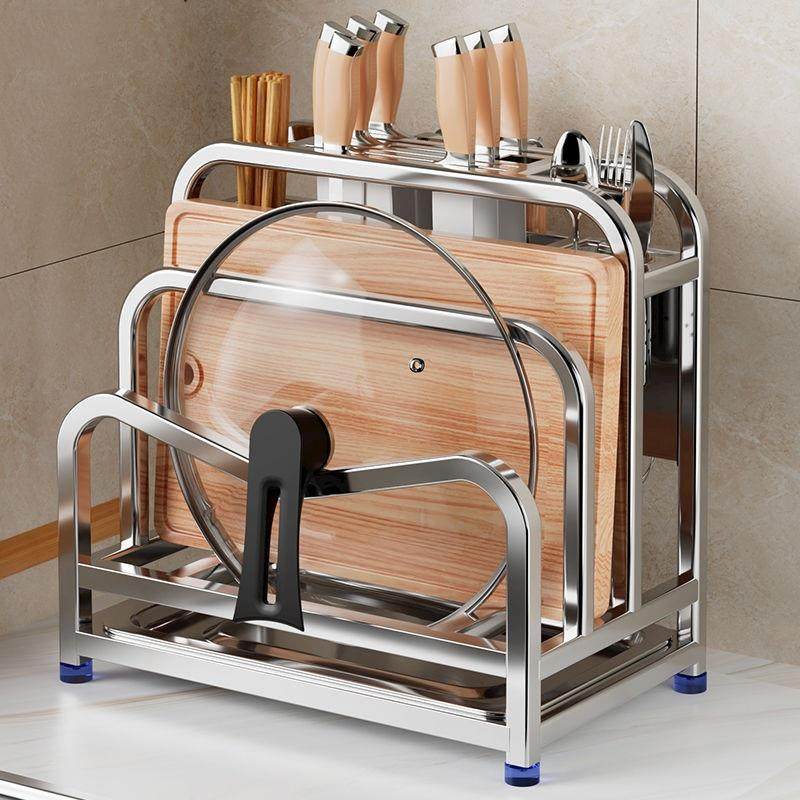 304不锈钢厨房置物架刀架菜板放置架刀具砧板筷笼台面一体收纳架,厨房/烹饪用具,刀架,淘宝优惠券,粉丝福利购,淘宝优惠卷