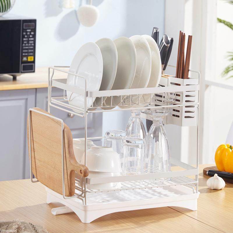 收纳架厨房置物架双层碗碟沥水篮筷子放碗家用装盒晾单整理橱柜滤,厨房/烹饪用具,厨房置物架/置物柜/角架,淘宝优惠券,粉丝福利购,淘宝优惠卷