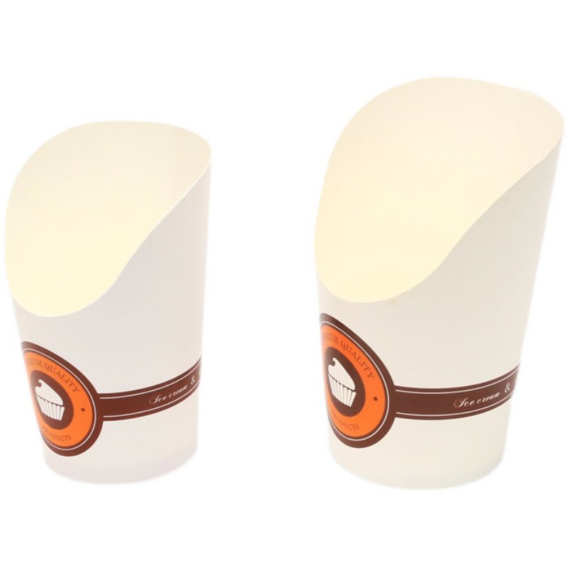 一次性斜口杯薯条鸡蛋仔冰激凌牛皮纸杯松枝记炸鸡串串烤红薯杯子