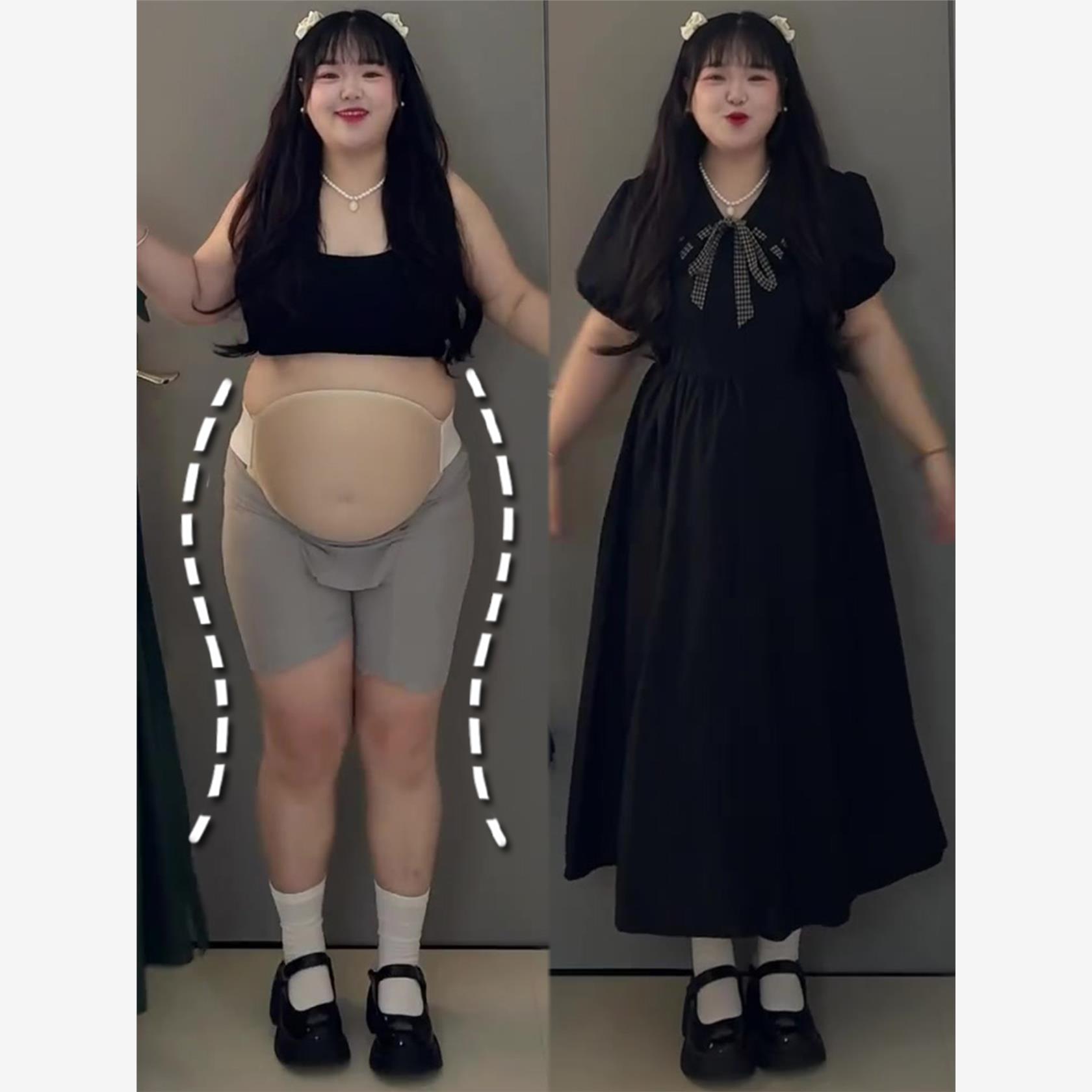 非常好看的学院风黑色连