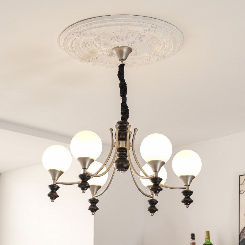 由灯记法式复古客厅吊灯奶油风包豪斯魔豆卧室高级感氛围灯具