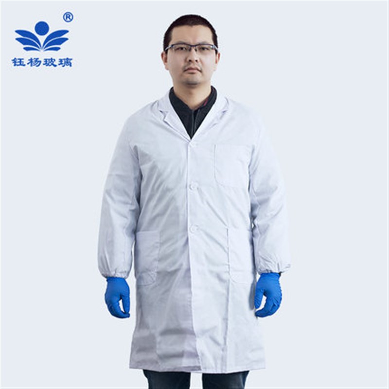 实验室白大褂长袖实验服学生化学松紧袖白大挂工作服男女医生