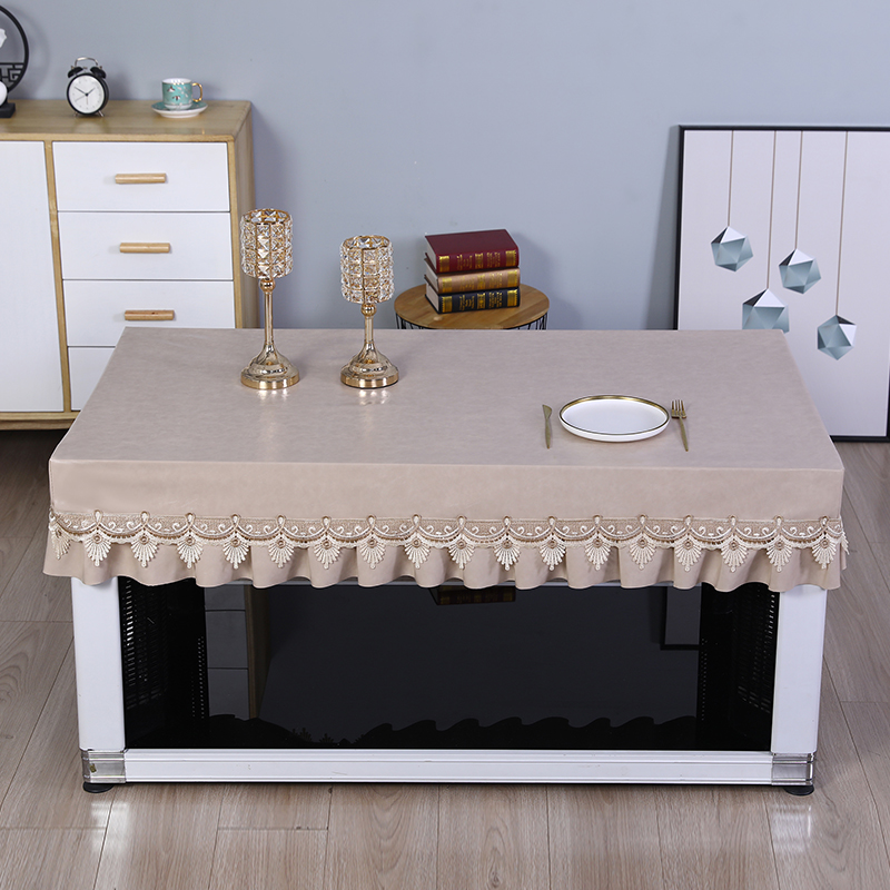 皮革免洗桌布防水防油防烫长方形电炉茶几皮罩烤火取暖桌餐桌罩