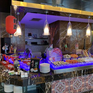 商用海鲜冰台冰槽自助台面冷藏展示柜冰鲜肉类生鲜菜保鲜喷雾