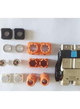 安费诺ampheol新能源汽车连接器金属两芯高压直头护套HVMC2P12FS