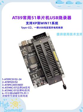 51单片机编程Stc燃烧器At89C52/C2051/24/93燃烧器51芯片下载程序