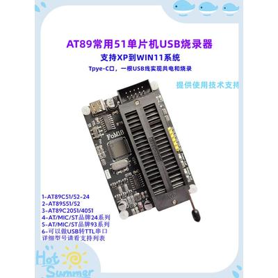 51单片机编程Stc燃烧器At89C52/C2051/24/93燃烧器51芯片下载程序