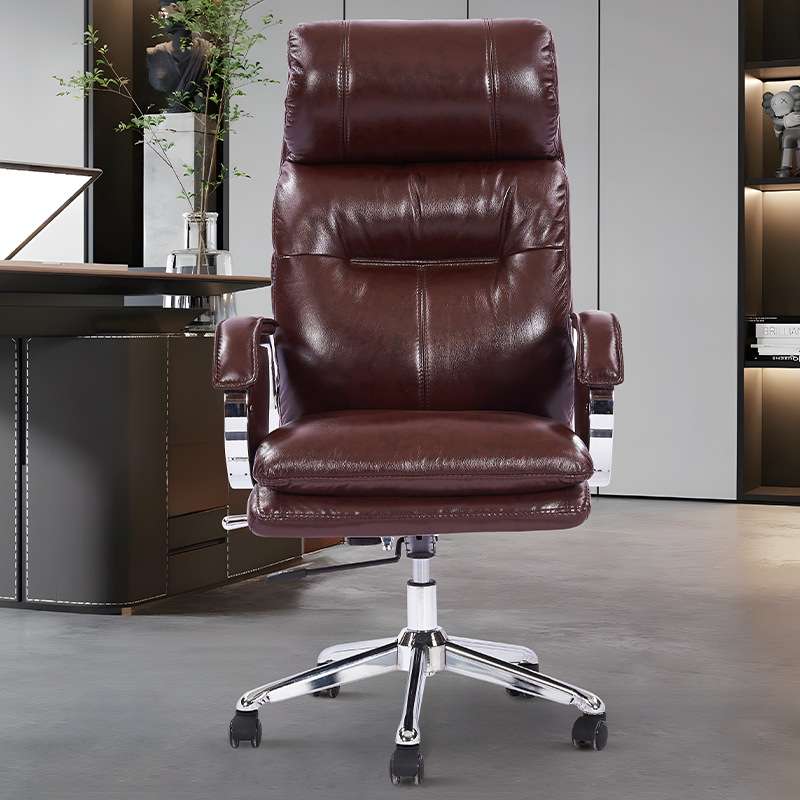 电脑椅家用舒适久坐可躺办公椅老板升降转椅靠背皮艺学习椅子6254