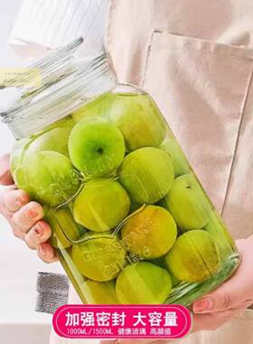 密封罐玻璃菜坛子家厨房腊青梅腌泡制物咸菜储罐腌DF620463菜杂用