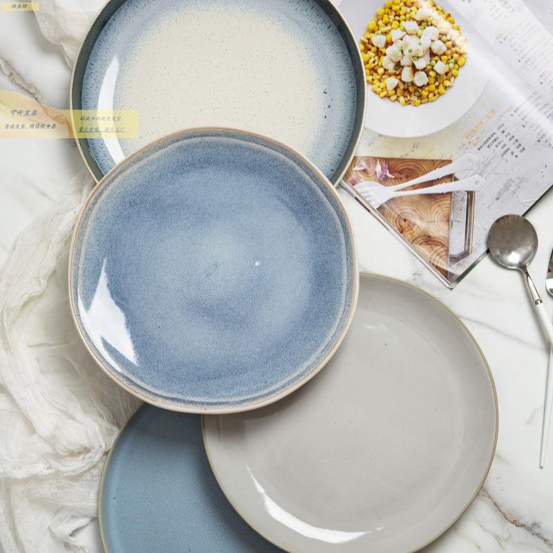 漂亮10寸盘创陶瓷大子家用盘子菜意面盘水果盘意盘西餐盘牛KPI排