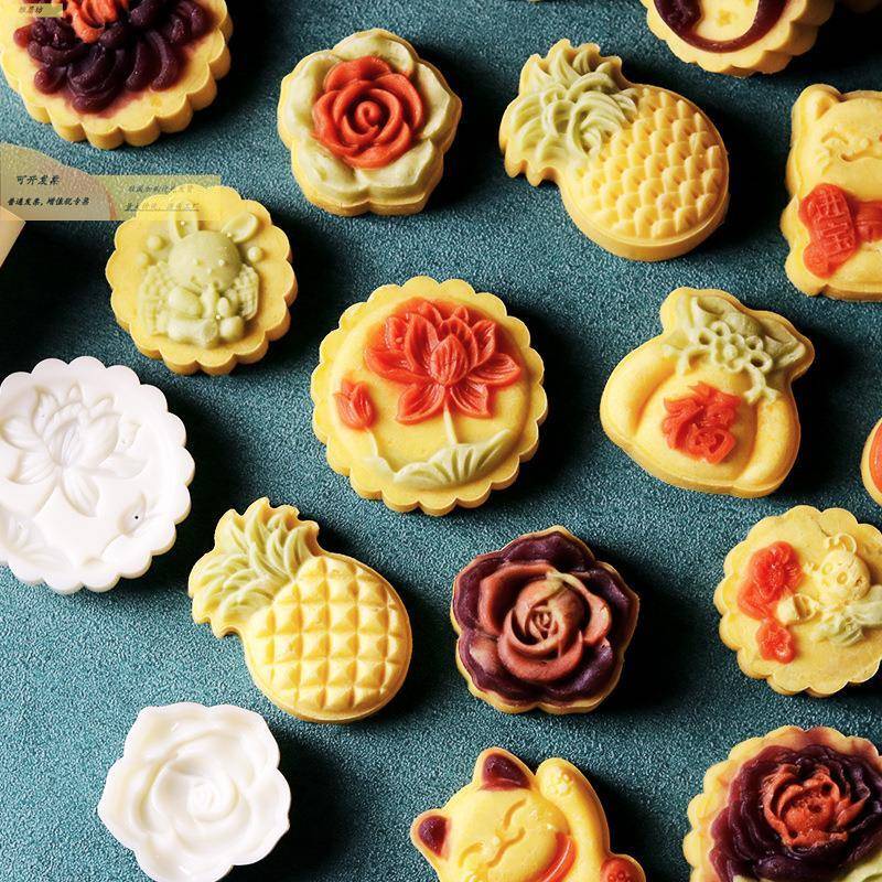 文字月饼模具绿豆家糕点手压式用507hk5fR06g冰皮中秋压烘新花款2