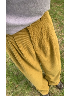 HiiThere复古韩版宽松垂感新款灯芯绒直筒裤小众长裤女阔腿裤秋冬