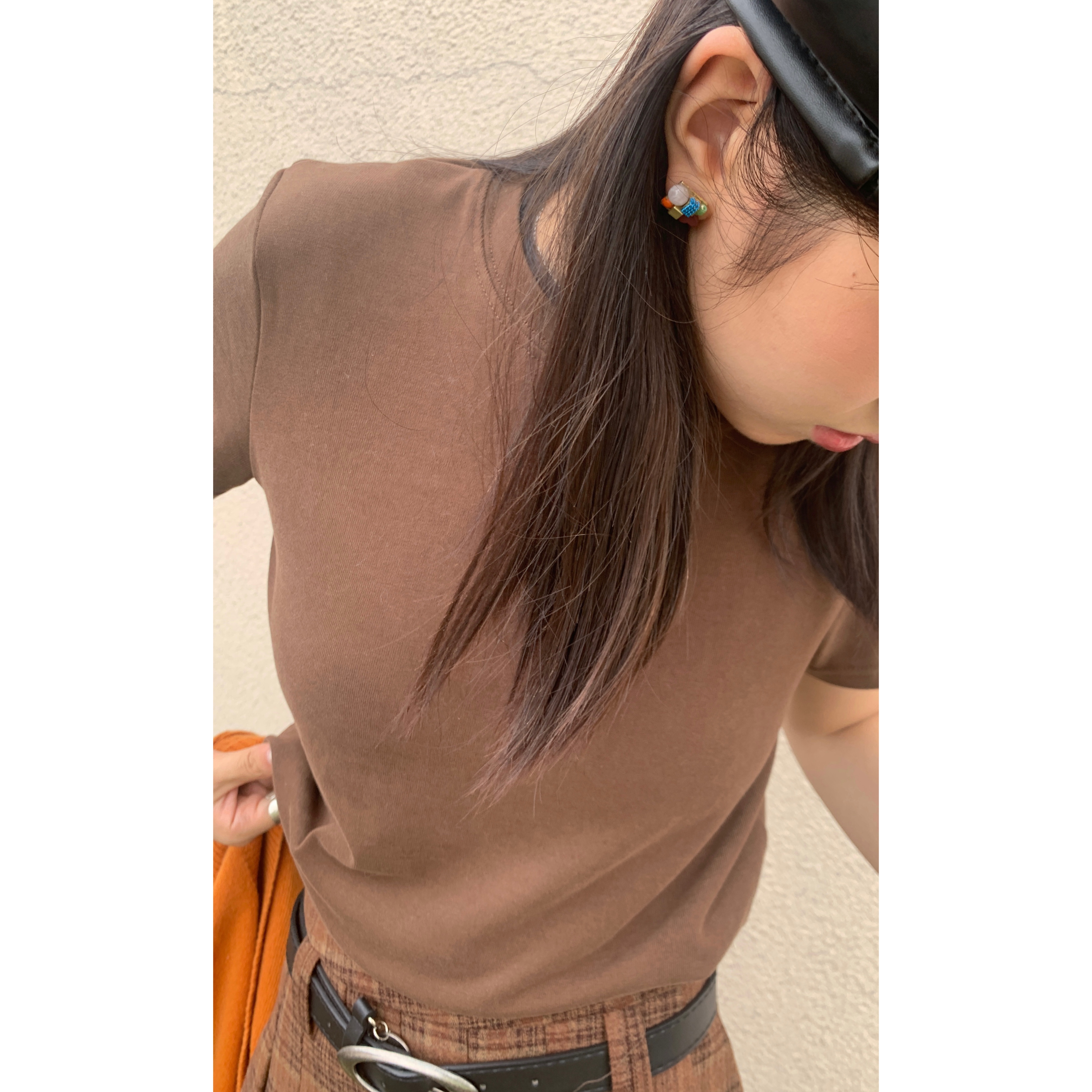 HiiThere百搭内搭软糯纯棉简约圆领正肩基础款韩系ins风短袖T恤