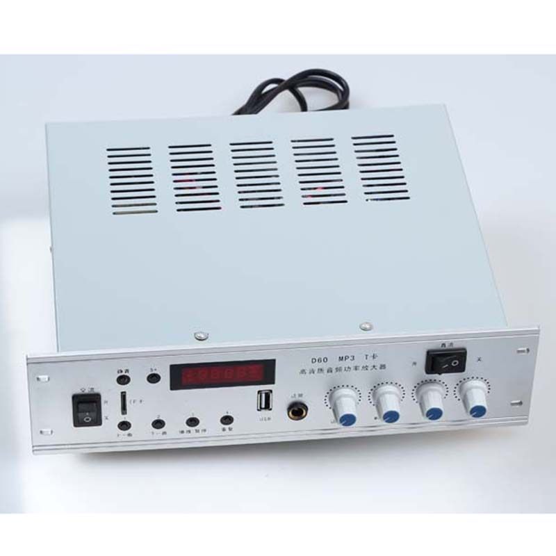 12v交直流两用显示D60扩音机50w车载宣传扩音器定阻功放可插卡主