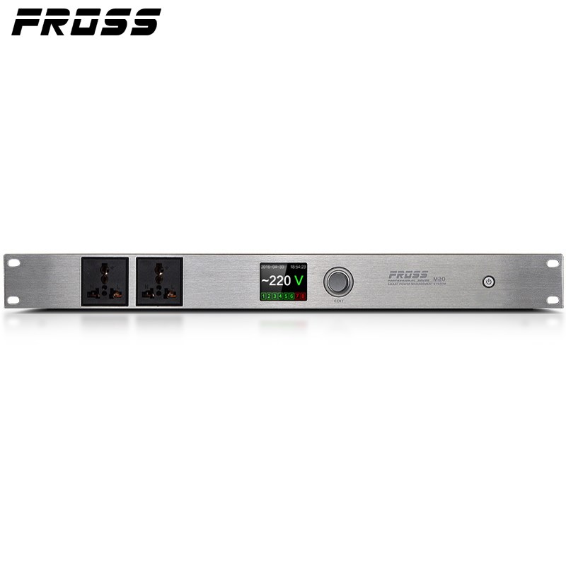 Fross/沸斯 M20 8路电源时序器 专业液晶数字电源管理器滤波保护