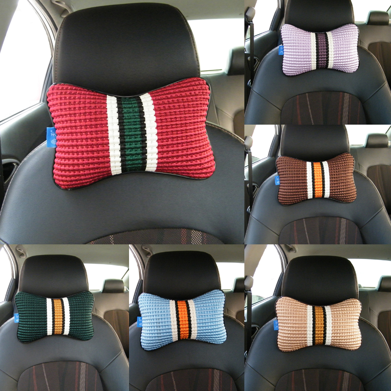 汽车头枕一对夏季女骨头枕护颈枕记忆棉头枕四季通用汽车座椅枕头
