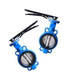 手柄蝶阀乙丙橡胶手动蝶阀橡胶密封手柄对夹式 奈鑫D71X 16对夹式