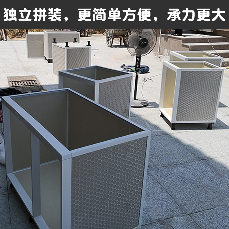 瓷砖橱柜铝合金框架型材定制 厨房整体陶瓷橱柜加厚铝材 免费设计