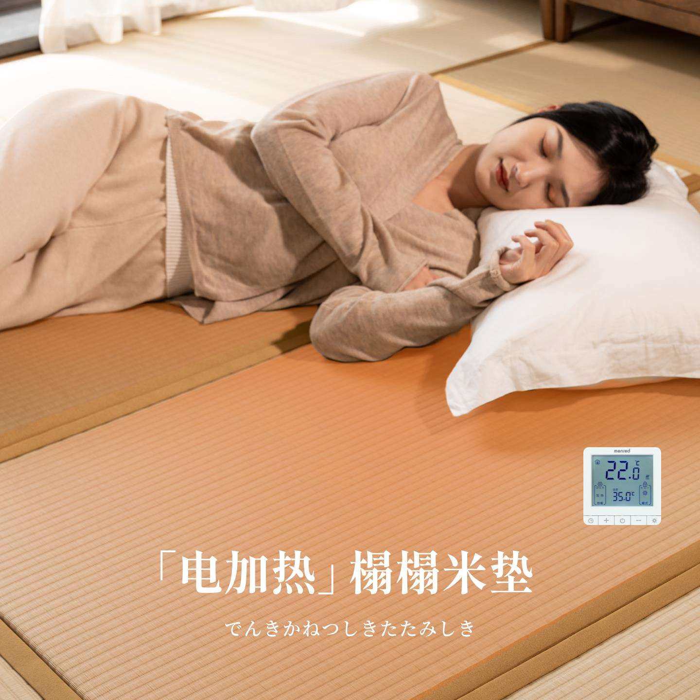 日式电加热榻榻米垫子定做椰棕碳纤维石墨烯加热地垫炕垫床垫定制