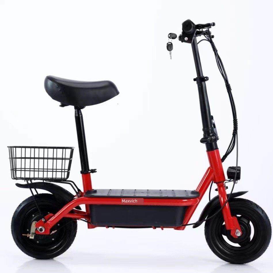 【小真&middot;电动车】新型小型迷你成人锂电池轻型电池单轮自行车折叠