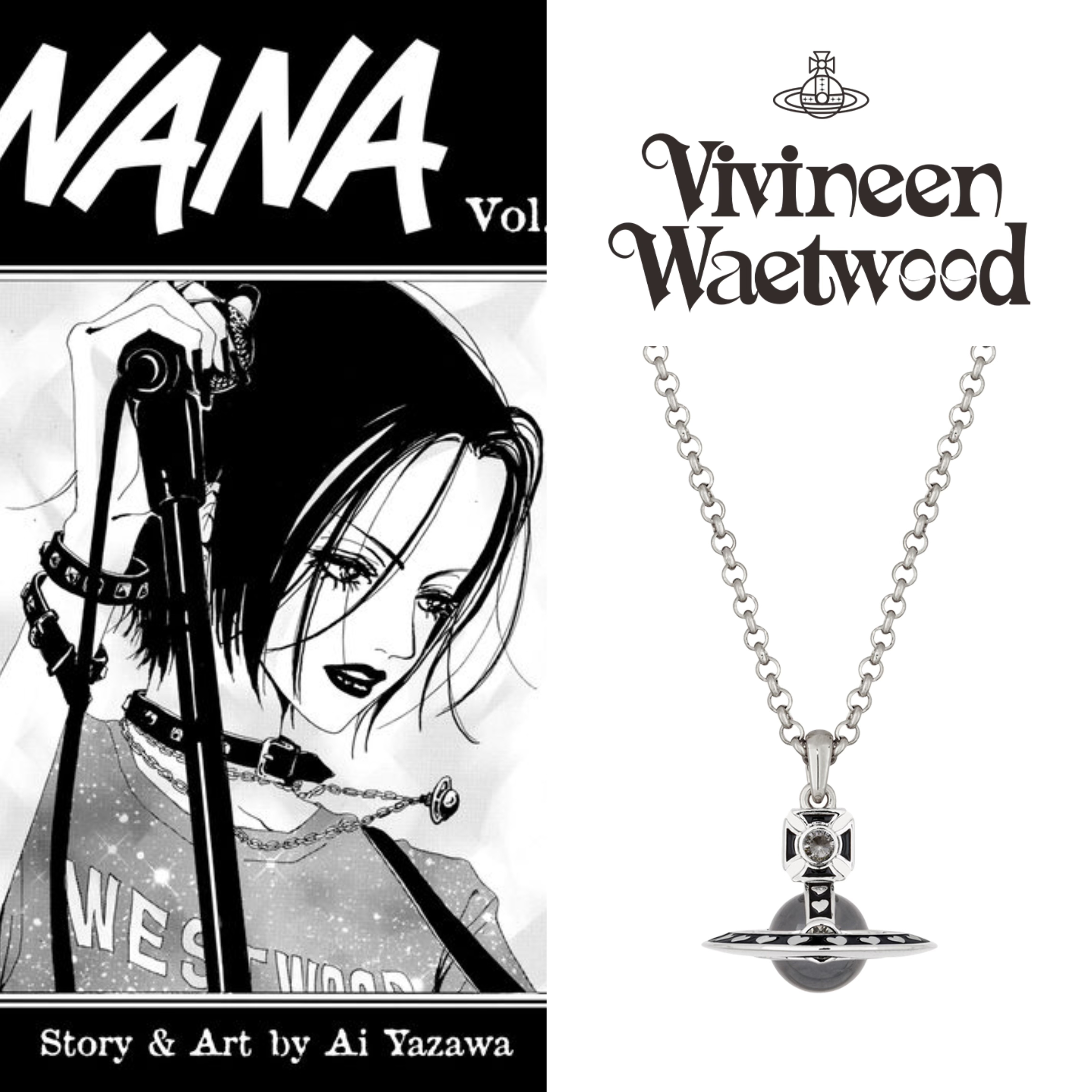 西太后NANA联名同款土星黑球项链