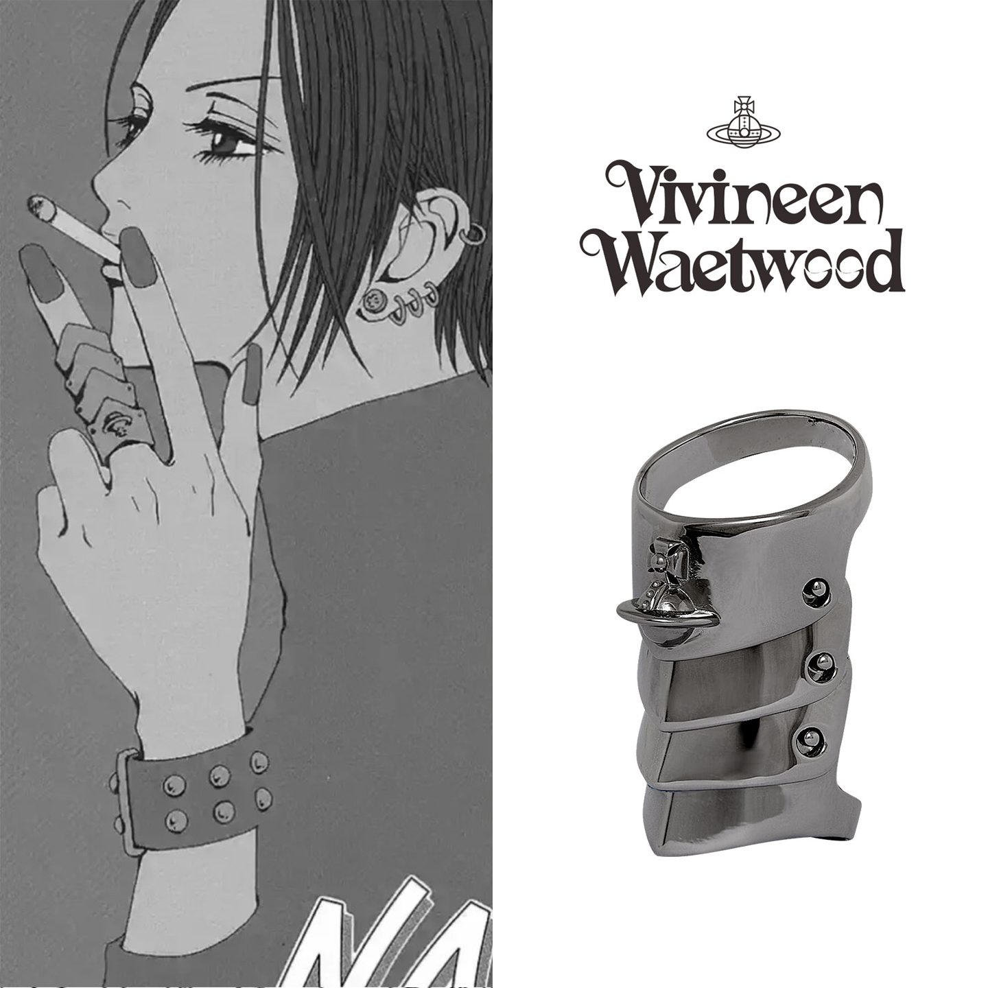 西太后NANA联名同款土星盔甲戒指