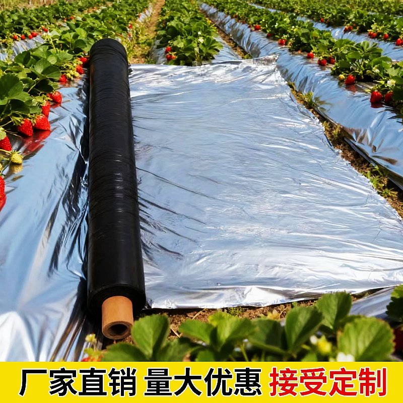 农用种植加厚银黑双色地膜塑料薄膜除草保温保湿防草大棚果树种地