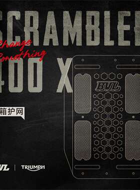 BVL改装凯旋400X水箱防护网铝合金不锈钢网散热器防护罩原创复古