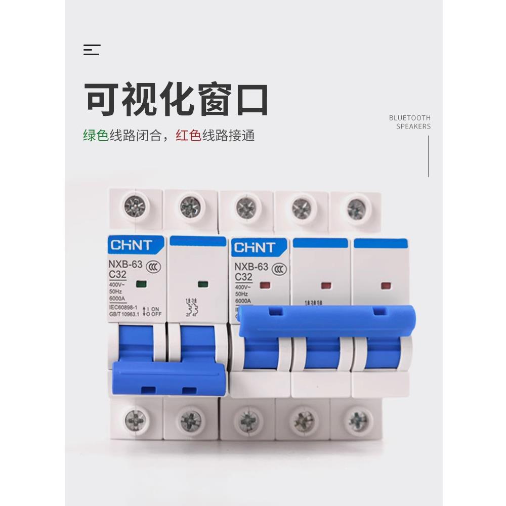 正泰NXB空气开关32a2p家用空开小型断路器总开电闸63a100a125dz47
