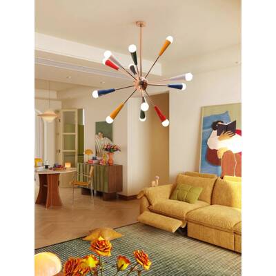 意大利Sputnik彩色烟花分子灯设计师孟菲斯儿童客厅卧室楼梯吊灯