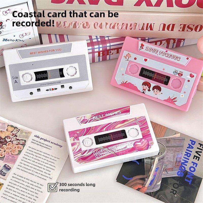 告白神器录音留声卡磁带贺卡片可录音永久情侣节生日创意有声礼物,节庆用品/礼品,贺卡/卡片,淘宝优惠券,粉丝福利购,淘宝优惠卷