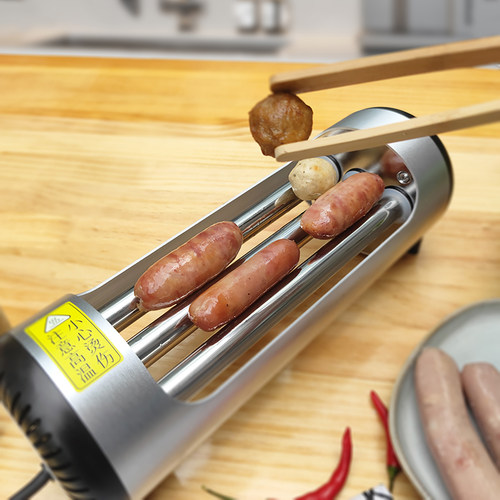 烤肠机小型家用金属全自动热狗机宿舍学生电烤架多功能早餐机自驾
