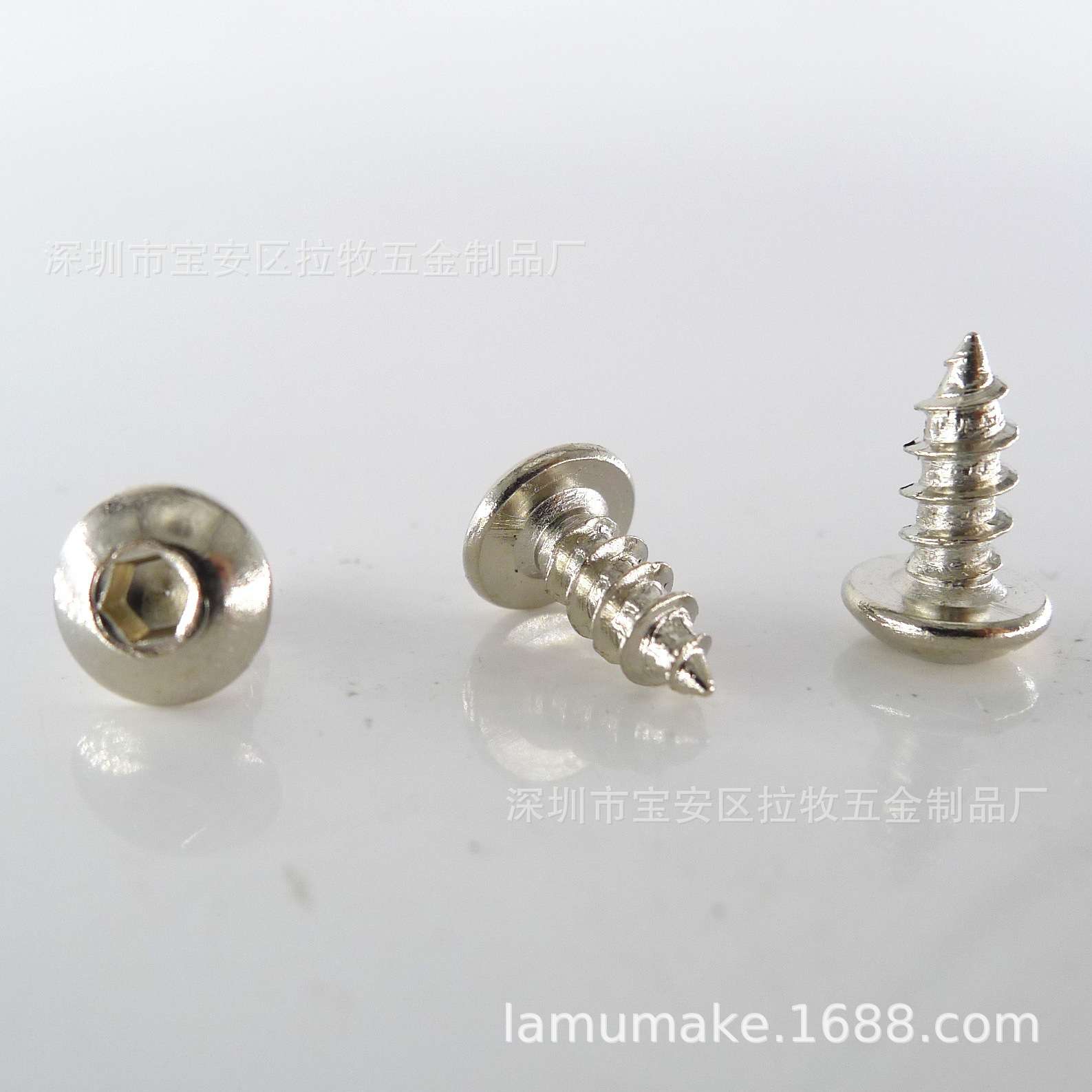 304不锈钢内六角自攻螺丝盘头半圆头内六角自攻钉M3M4M5M6 PCA