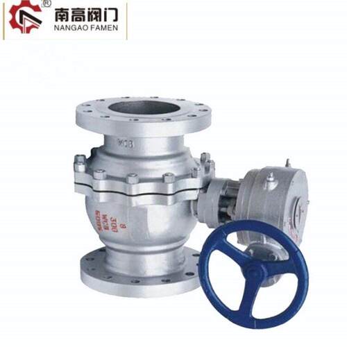 铸钢涡轮球阀Q341H-10C硬密封法兰连接DN50 DN65 DN100