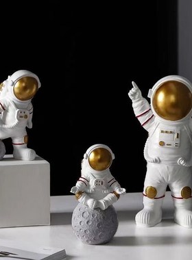 创意宇航员小摆件桌面太空人客厅电视柜儿童房布置家居装饰摆设品