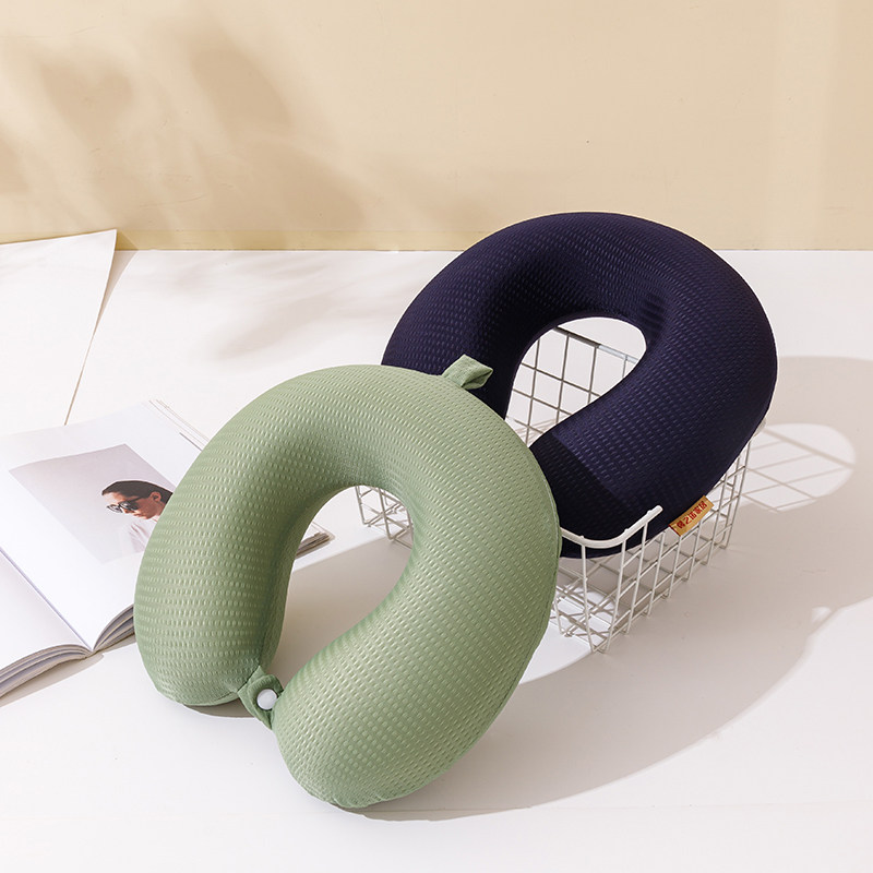 u型枕护颈枕冰丝脖枕记忆棉飞机枕脖子靠枕学生旅行睡觉便携u形枕