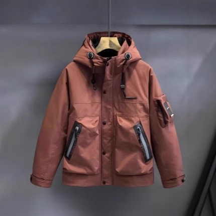 外穿三防防护硬壳工装加厚羽绒服男士冬季保暖潮牌冲锋衣外套防寒