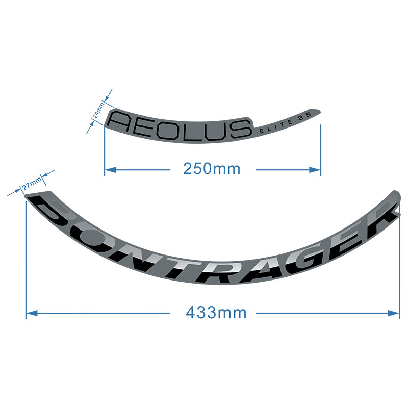 Bontrager AeolusElite35TLR公路车轮毂碳圈轮组贴自行车涂装贴纸