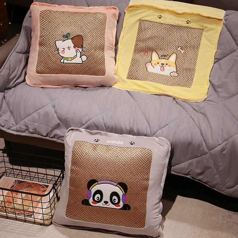 夏季凉席抱枕被子两用办公室折叠午睡枕头毯子二合一汽车靠枕车载,居家布艺,抱枕被,淘宝优惠券,粉丝福利购,淘宝优惠卷