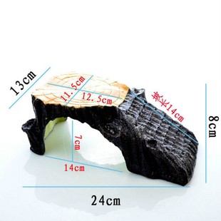 乌龟晒台高水位爬台晒背龟缸浮岛晒龟台躲避洞石头晒背石爬宠造景