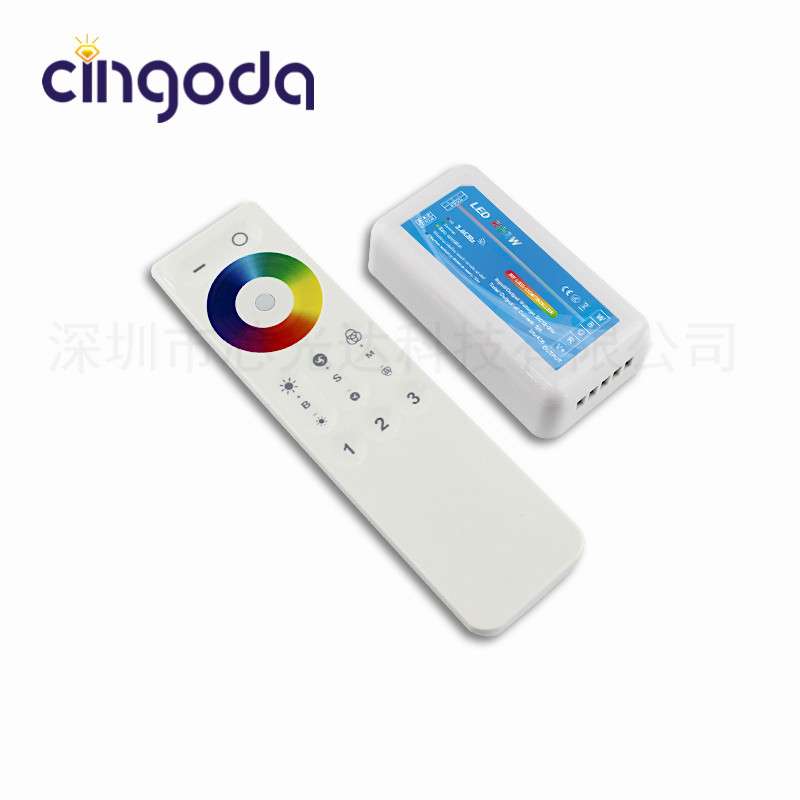 源头厂家2.4G触摸控制器可单独遥控可分组同步12-24V七彩RGBW灯带