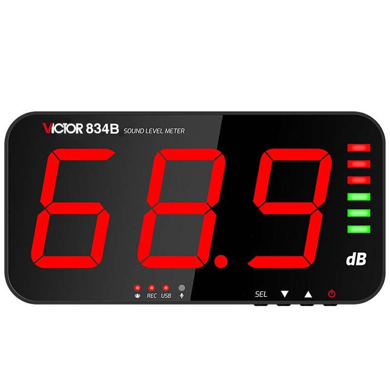 胜利仪器VC834B壁挂噪音计分贝仪噪声检测声级计声光报警数据存储
