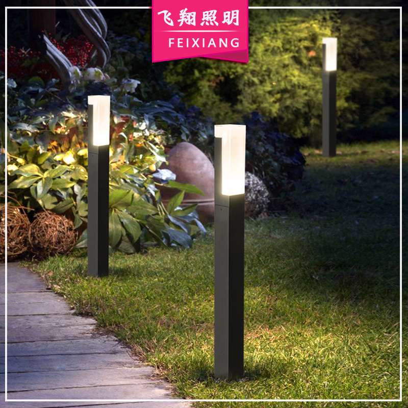 草坪灯led户外灯60cm30cm方形水晶铝材铝型材草坪灯草地灯