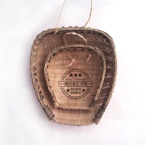 农家纯手工竹簸箕竹编工艺礼品摆饰果篮篮子竹编晾晒竹制筲箕筛子