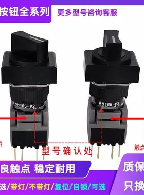 二三档选择按钮开关AH165-P2  AH164-P2 P3 P1 P0 B11 B22