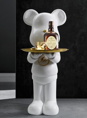 客厅电视柜两边沙发旁边的大型大号感玄关落地托盘装饰品摆件